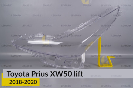 Скло фари Toyota Prius XW50 (2018-2020) рест ліве