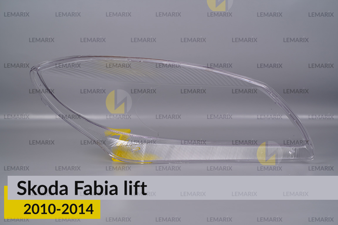 Скло фари Skoda Fabia (2010-2014) рест ліве