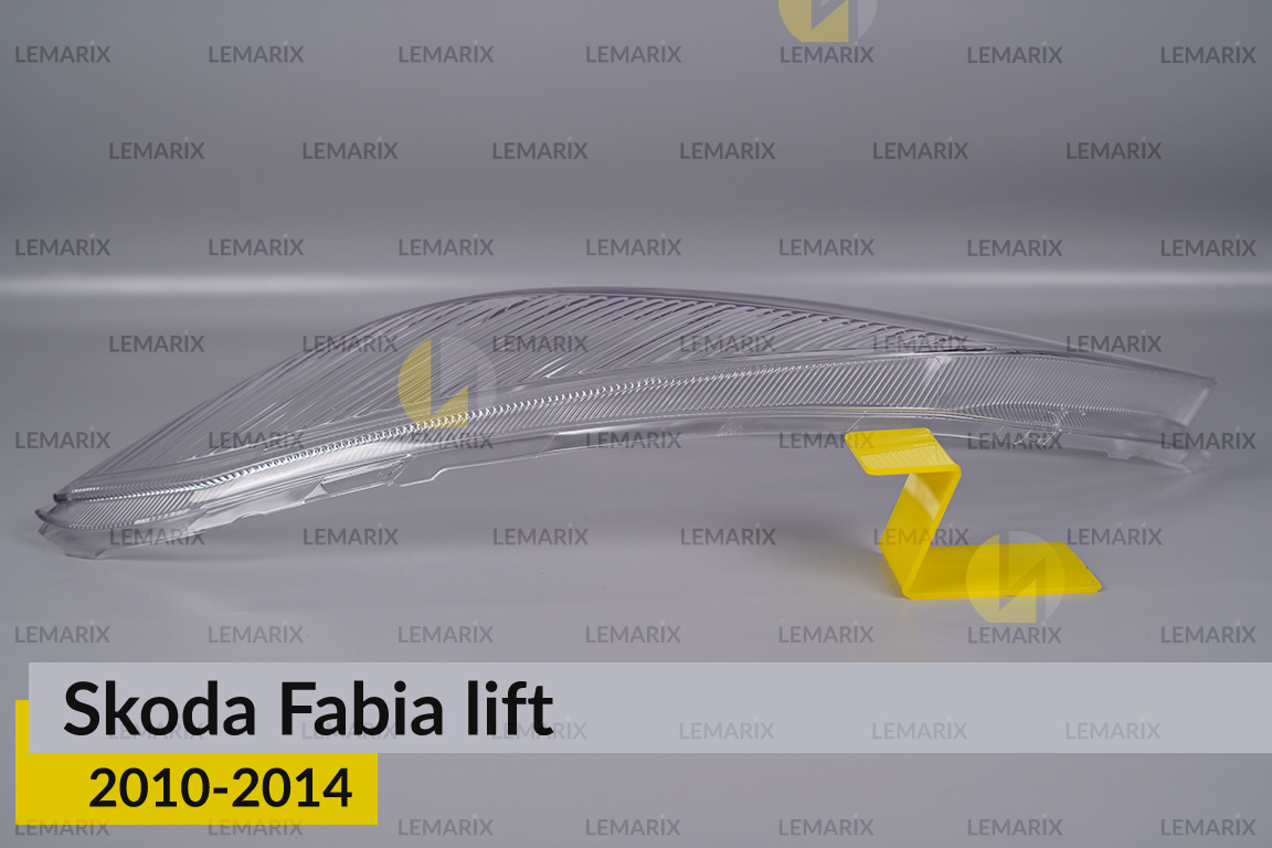 Скло фари Skoda Fabia (2010-2014) рест ліве