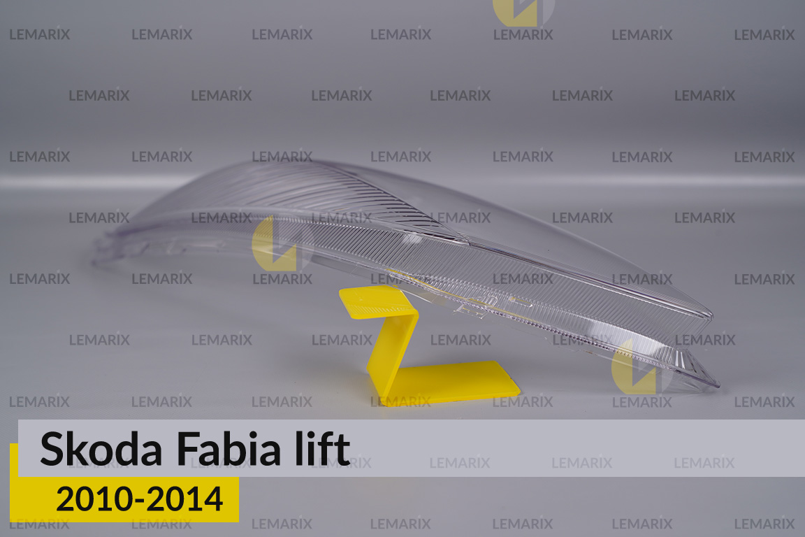 Скло фари Skoda Fabia (2010-2014) рест ліве