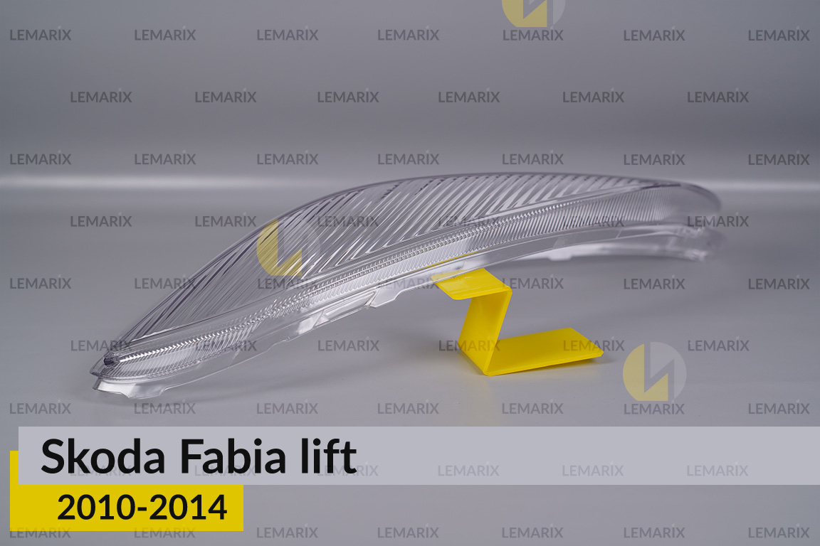 Скло фари Skoda Fabia (2010-2014) рест ліве
