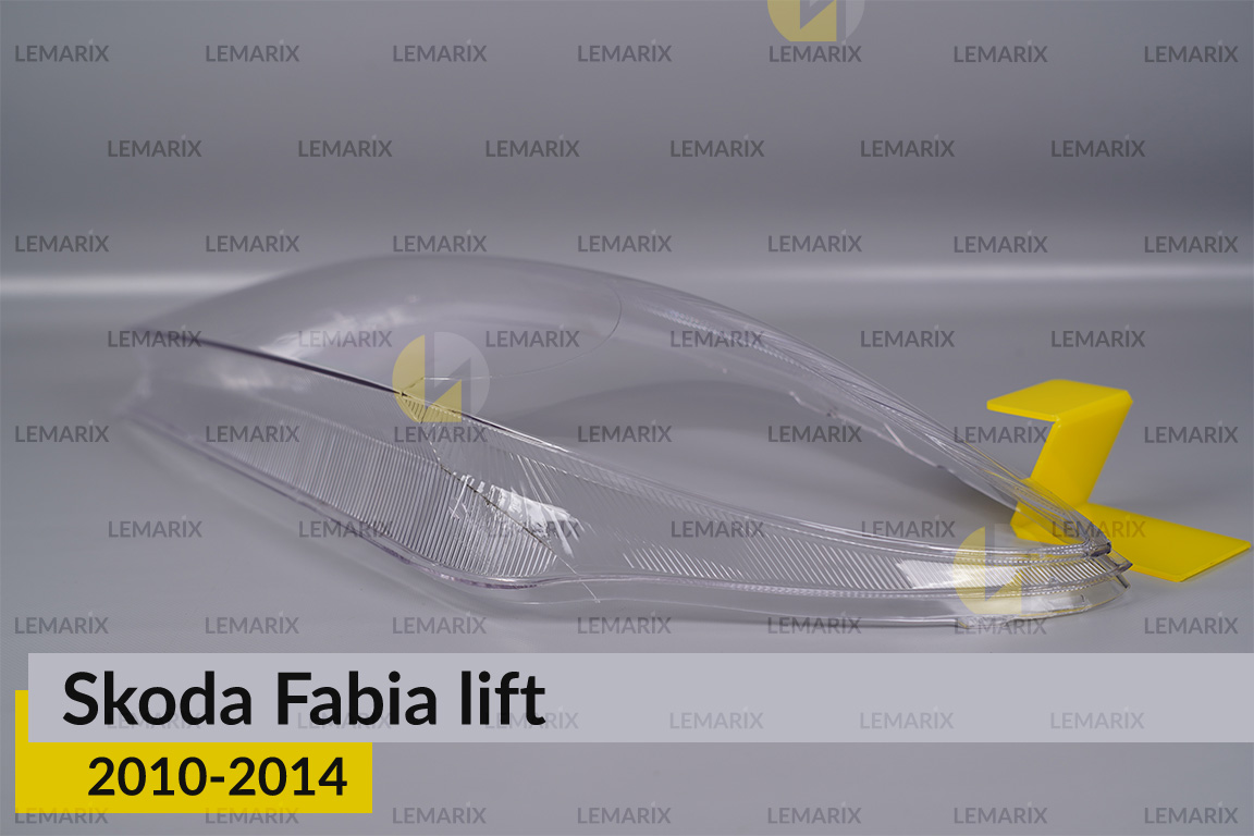 Скло фари Skoda Fabia (2010-2014) рест ліве