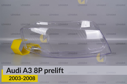 Скло фари Audi A3 8P (2003-2008) дорест праве