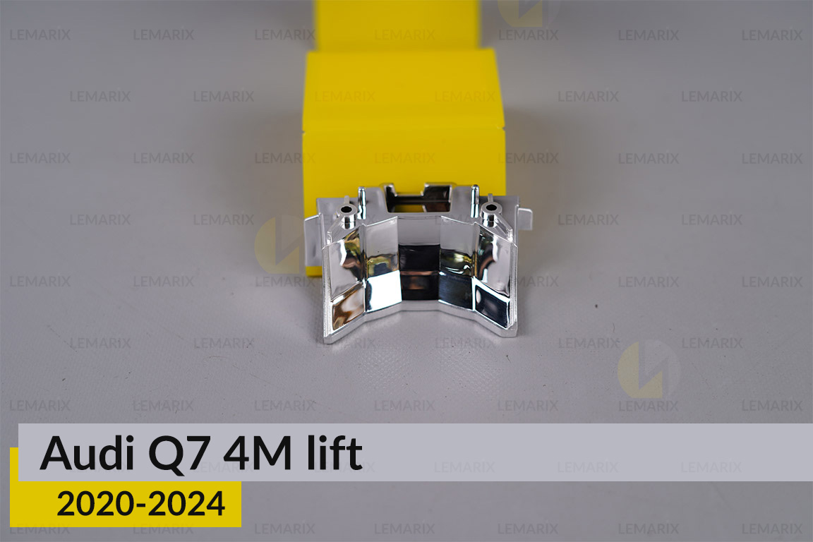 Хромированная маска светорассеивателя Audi Q7 4M (2020-2024) рест правая