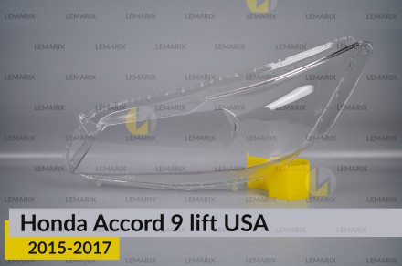 Скло фари Honda Accord 9 USA (2015-2017) рест ліве