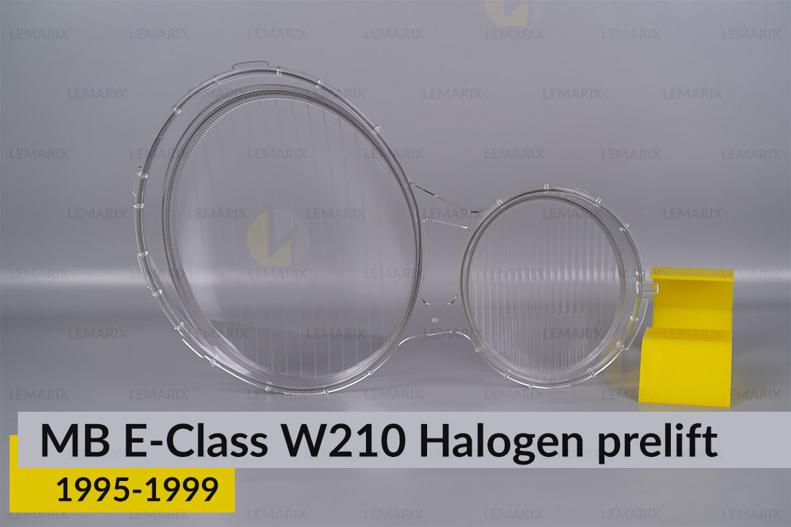 Скло фари Mercedes-Benz E-Class W210 Halogen (1995-1999) дорест ліве