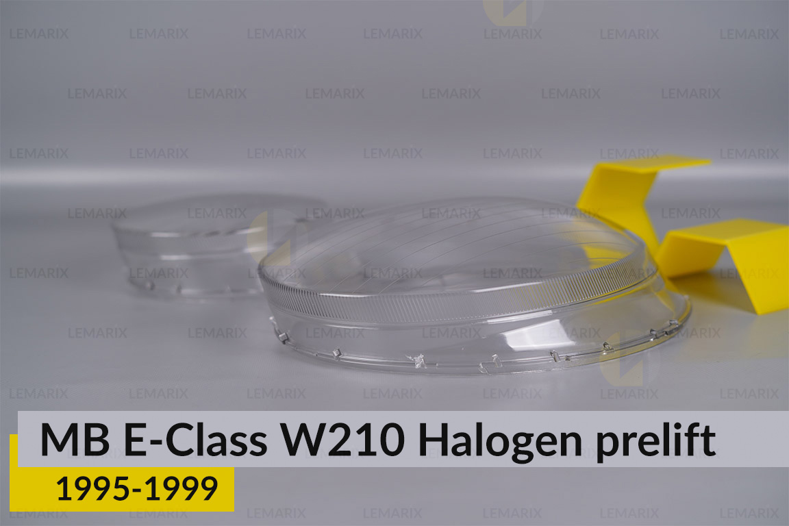 Скло фари Mercedes-Benz E-Class W210 Halogen (1995-1999) дорест ліве