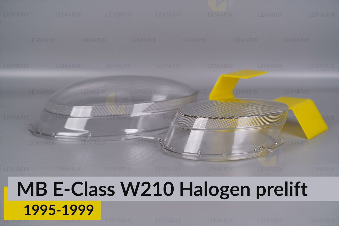 Скло фари Mercedes-Benz E-Class W210 Halogen (1995-1999) дорест ліве
