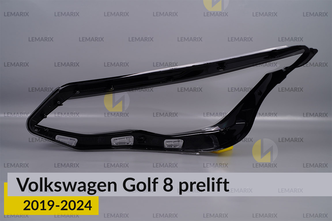 Скло фари VW Volkswagen Golf 8 (2019-2024) дорест праве