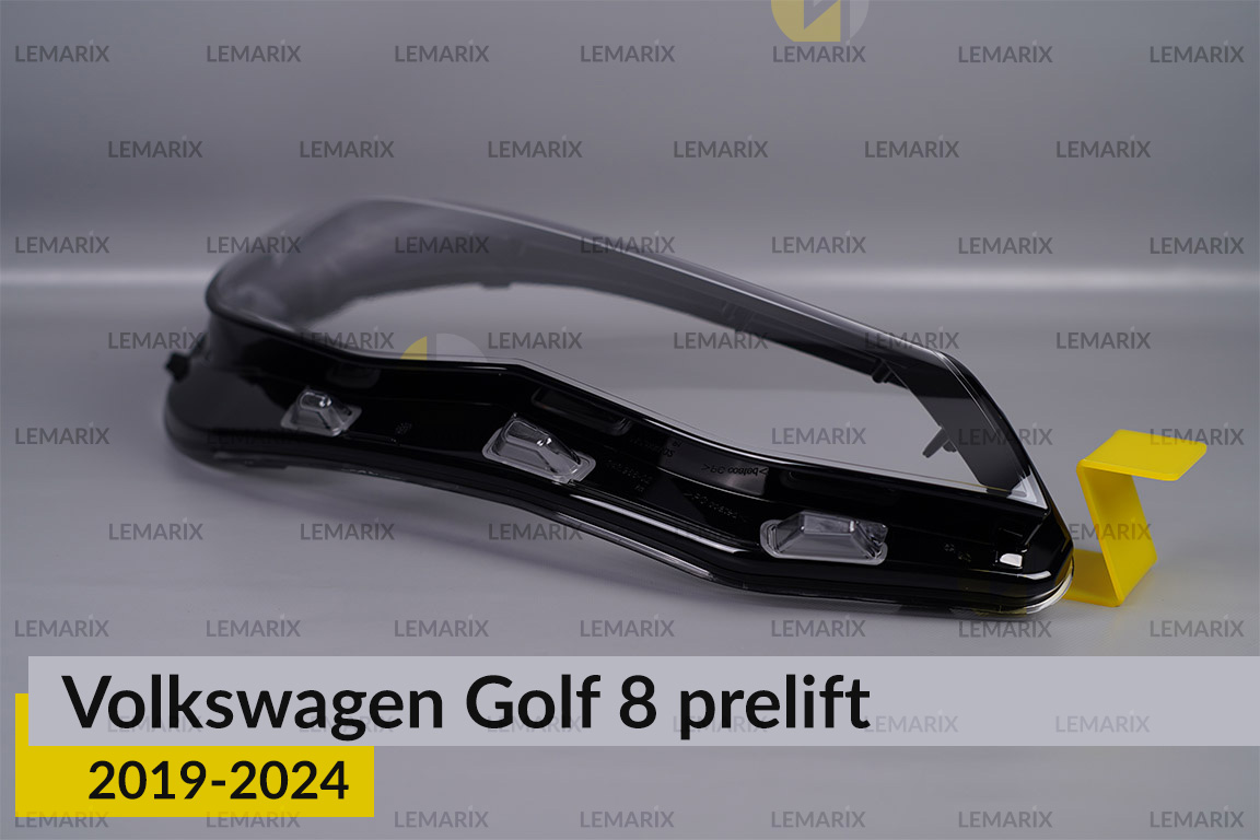 Скло фари VW Volkswagen Golf 8 (2019-2024) дорест праве