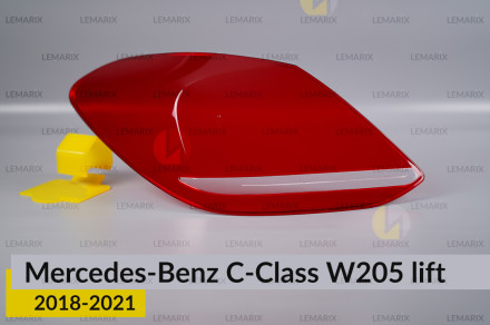 Скло заднього ліхтаря Mercedes-Benz C-Class W205 (2018-2021) рест ліве