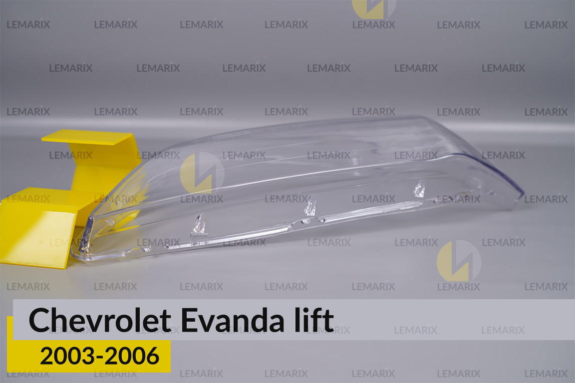Скло фари Chevrolet Evanda (2003-2006) рест ліве