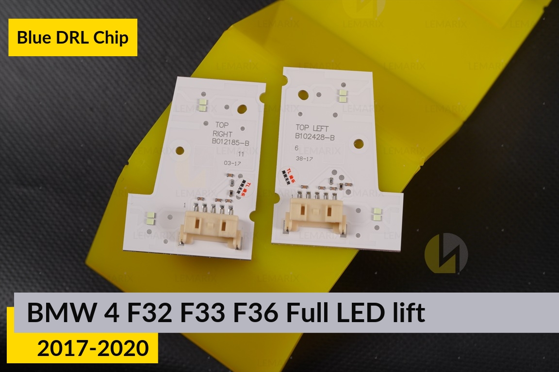 Синие LED DRL чипы дхо плата BMW 4 F32 F33 F36 Full LED (2017-2020) рест (2 шт.)