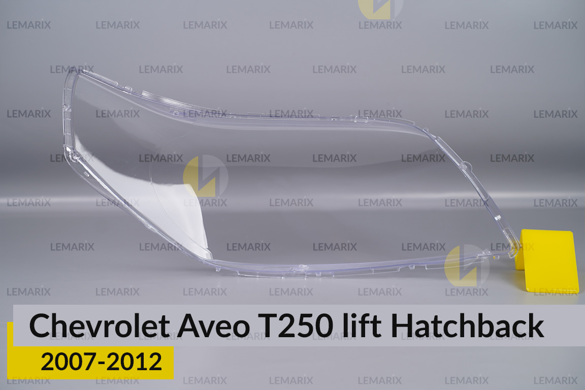 Стекло фары Chevrolet Aveo T250 Hatchback (2007-2012) рест левое
