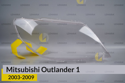 Стекло фары Mitsubishi Outlander 1 (2003-2009) правое