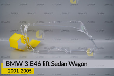 Скло фари BMW 3 E46 Sedan Wagon (2001-2005) рест праве