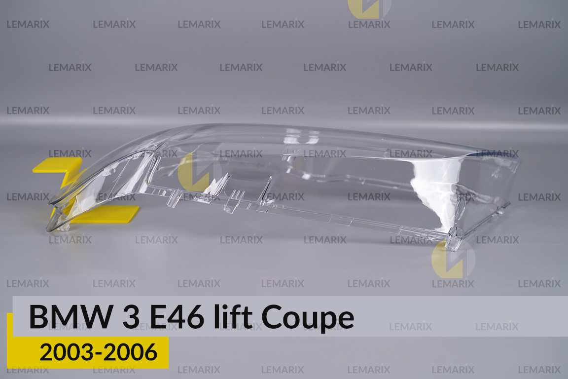 Стекло фары BMW 3 E46 Coupe (2003-2006) рест левое