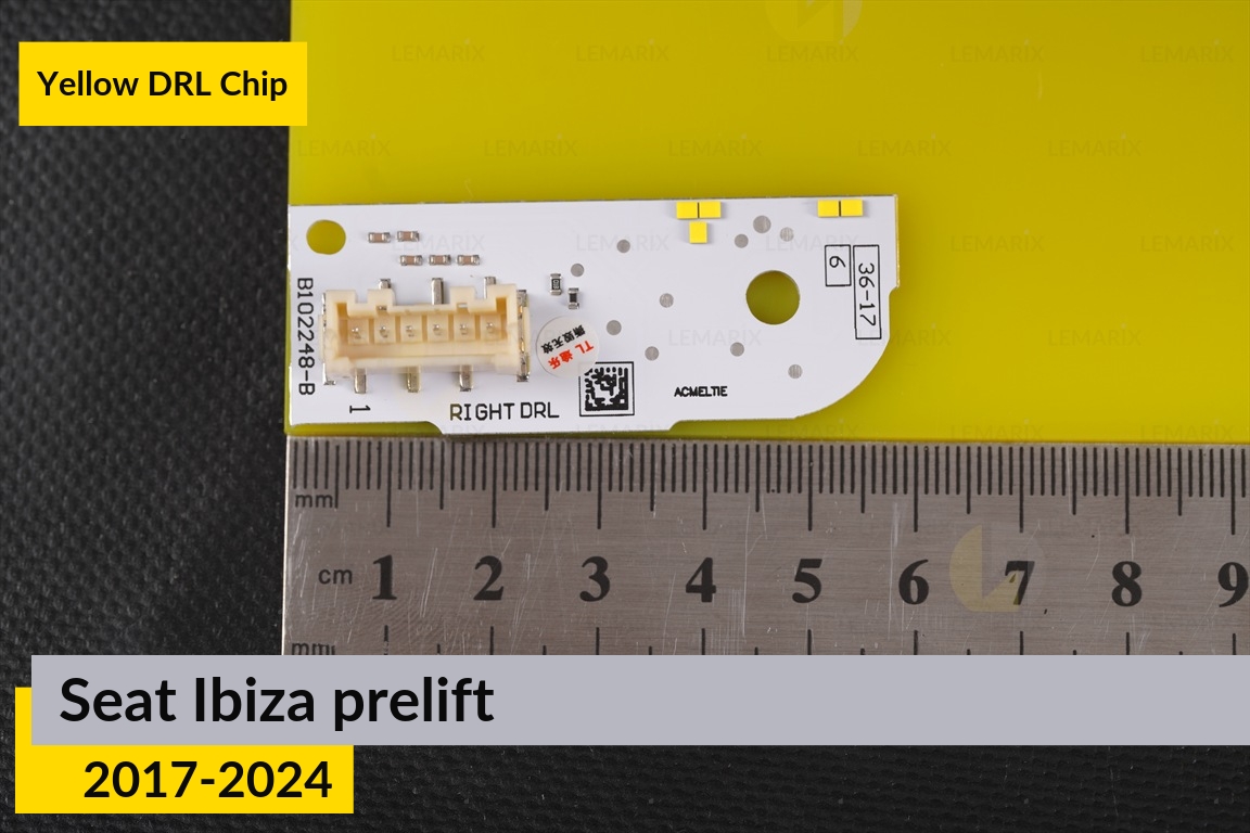 Жовті LED DRL чіпи дхо плата Seat Ibiza (2017-2024) дорест/ 1 рест (2 шт.)