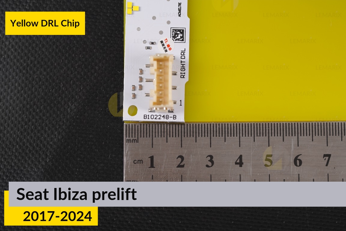 Жовті LED DRL чіпи дхо плата Seat Ibiza (2017-2024) дорест/ 1 рест (2 шт.)