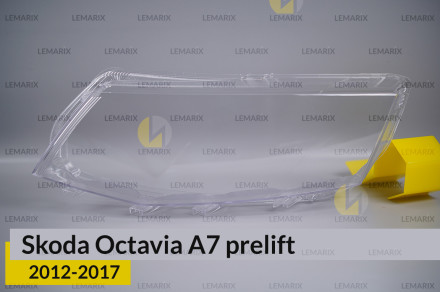 Скло фари Skoda Octavia A7 (2012-2017) дорест ліве