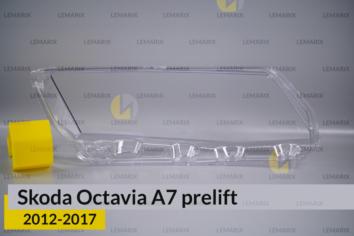 Скло фари Skoda Octavia A7 (2012-2017) дорест ліве