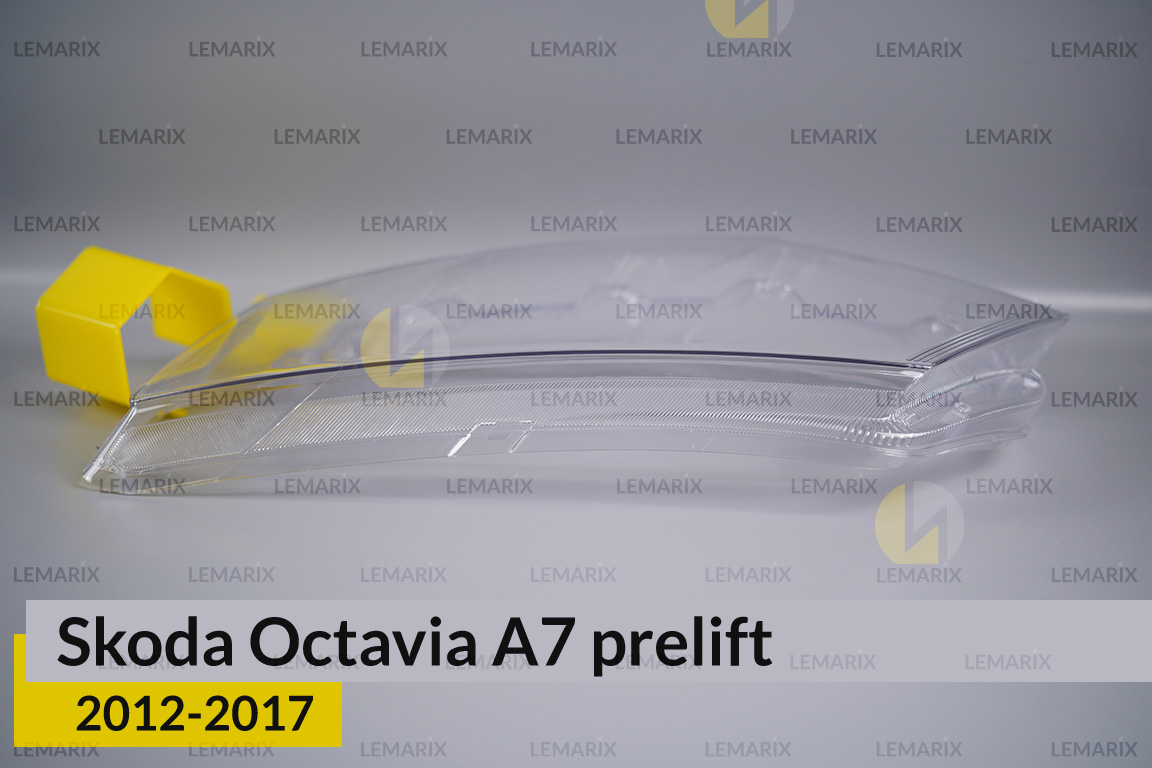 Скло фари Skoda Octavia A7 (2012-2017) дорест ліве