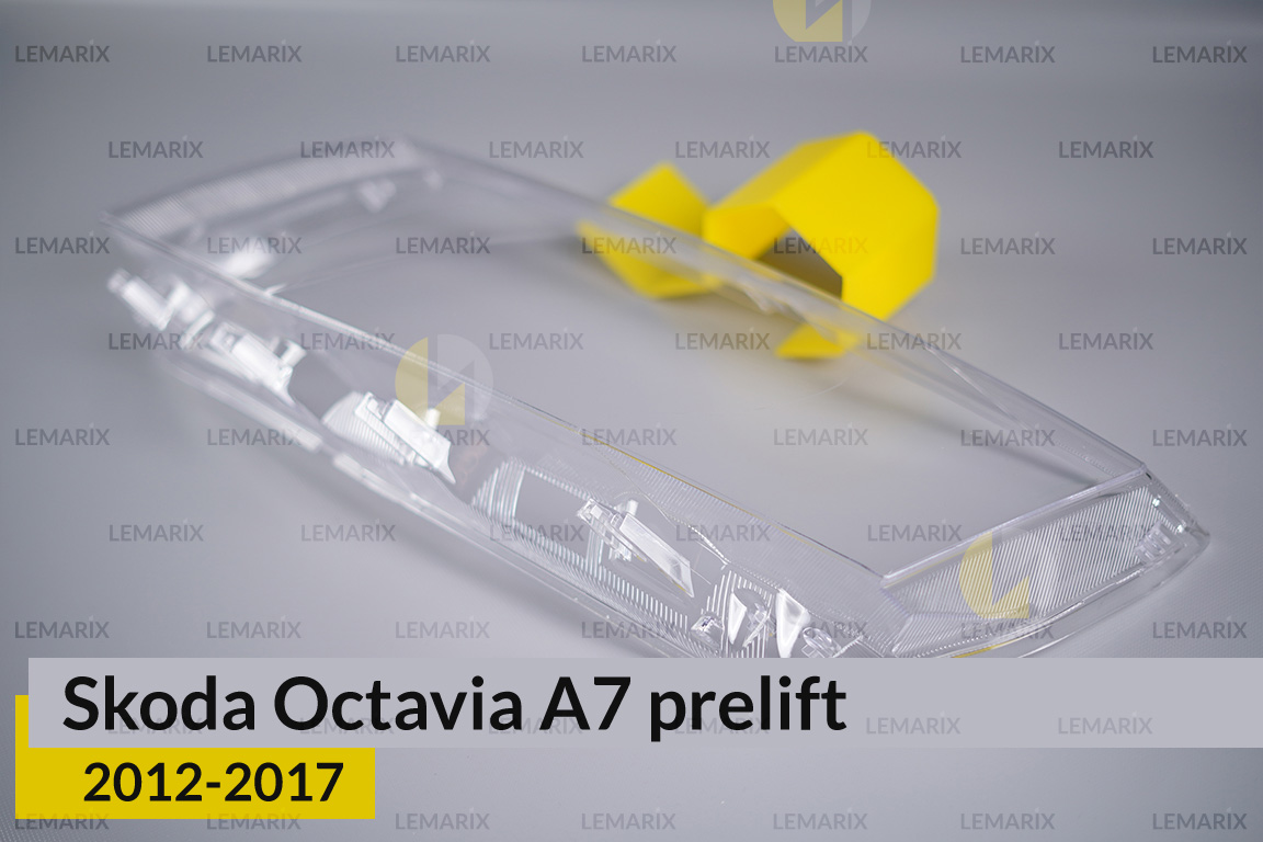 Скло фари Skoda Octavia A7 (2012-2017) дорест ліве
