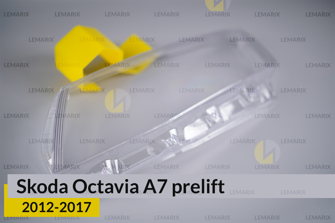 Скло фари Skoda Octavia A7 (2012-2017) дорест ліве
