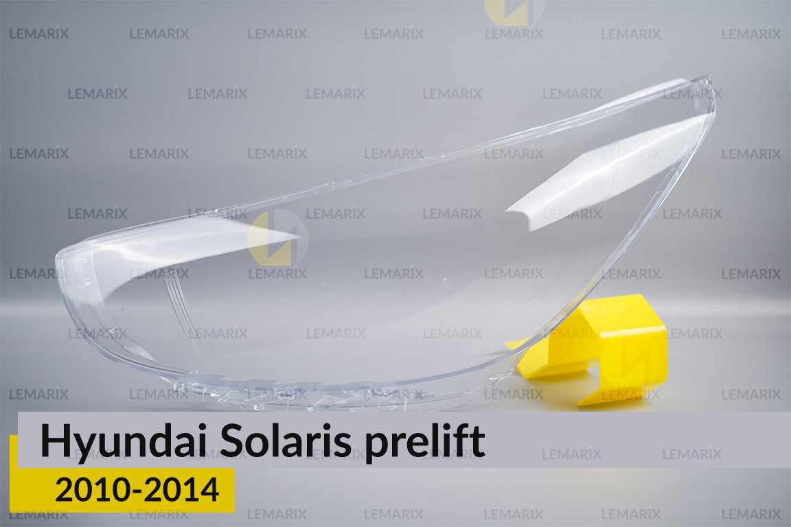Скло фари Hyundai Solaris (2010-2014) дорест ліве
