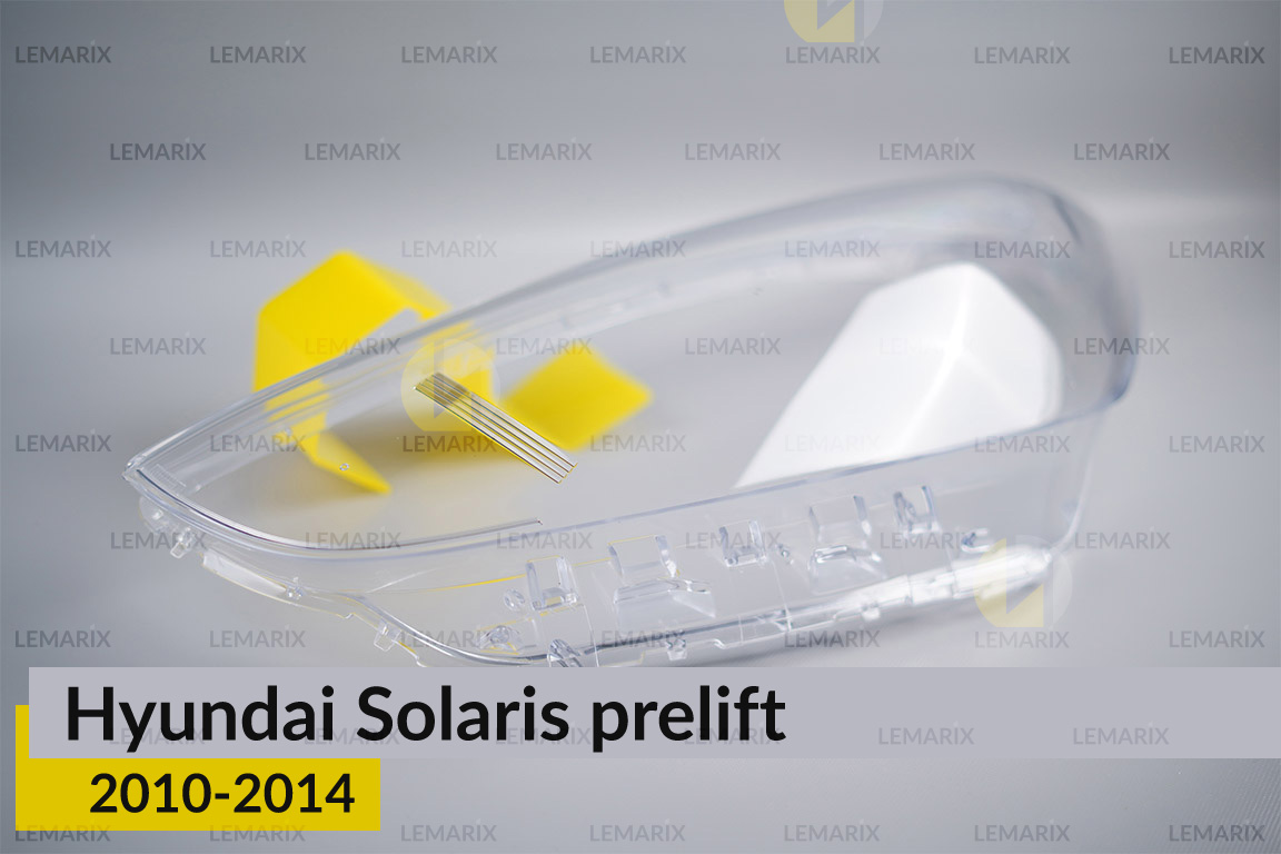 Скло фари Hyundai Solaris (2010-2014) дорест ліве