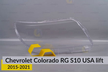Скло фари Chevrolet Colorado RG S10 USA (2015-2021) 1 рест праве