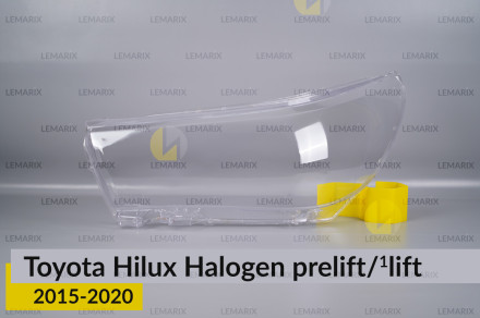 Стекло фары Toyota Hilux Halogen (2015-2020) дорест/1 рест левое