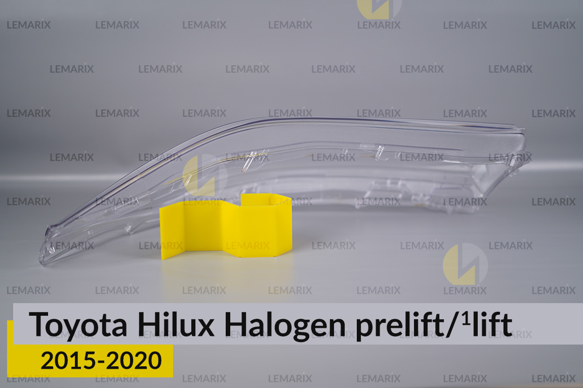Стекло фары Toyota Hilux Halogen (2015-2020) дорест/1 рест левое