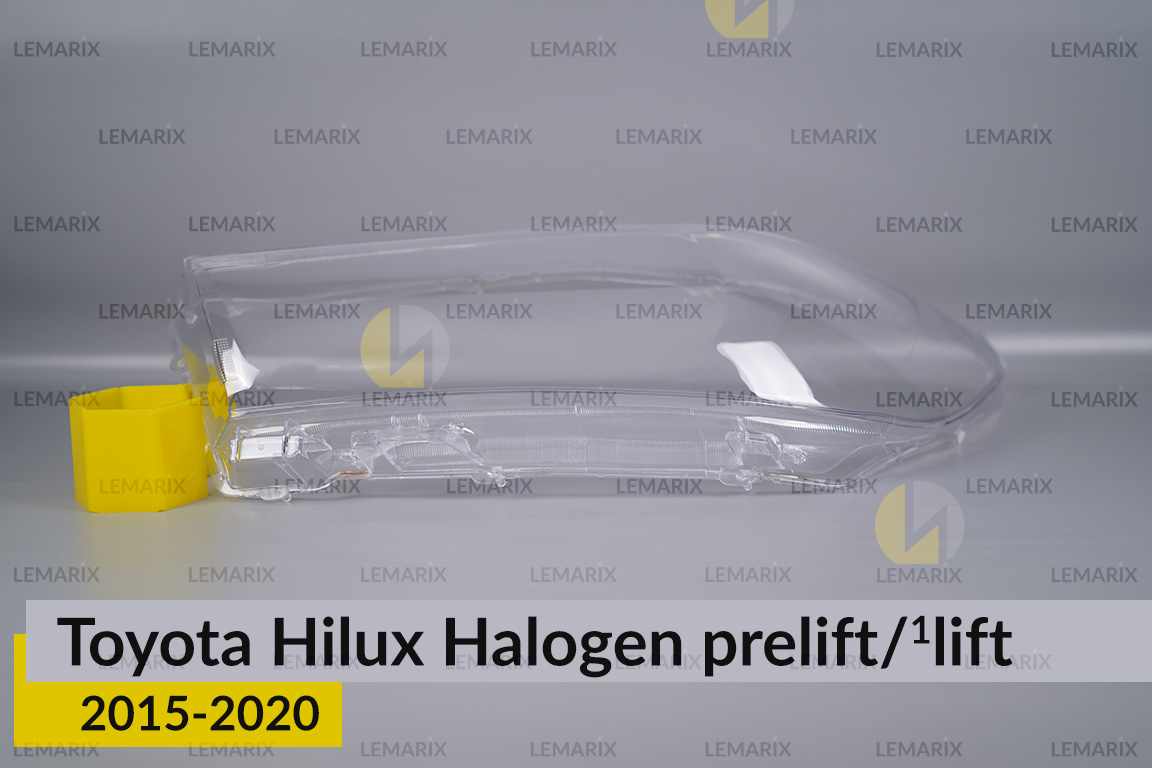 Стекло фары Toyota Hilux Halogen (2015-2020) дорест/1 рест левое