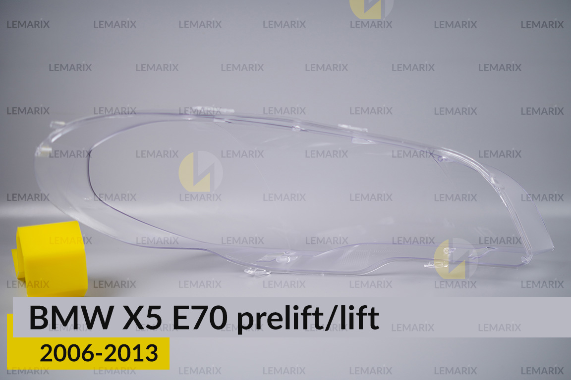 Стекло фары BMW X5 E70 (2006-2013) дорест/рест левое
