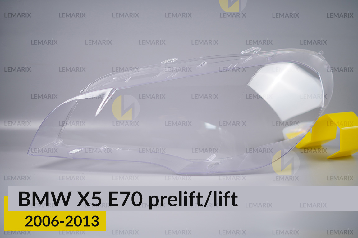 Скло фари BMW X5 E70 (2006-2013) дорест/рест ліве