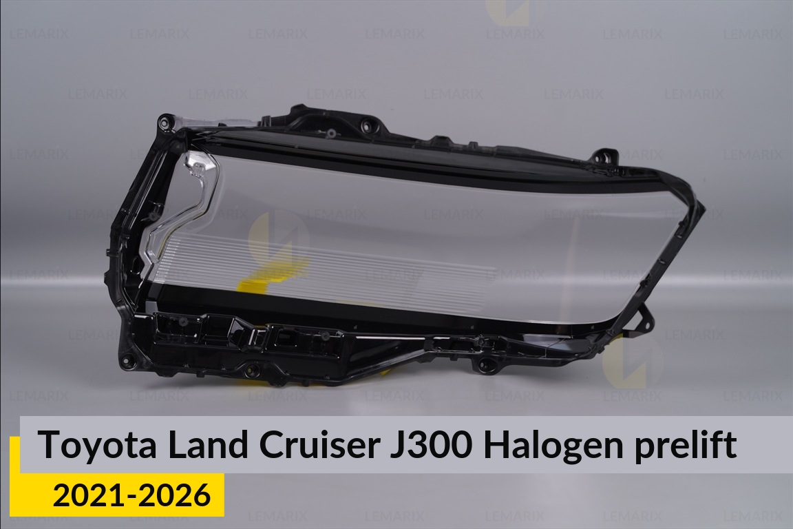 Скло фари Toyota Land Cruiser J300 Halogen (2021-2026) дорест праве