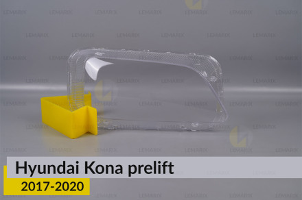 Скло фари Hyundai Kona (2017-2020) дорест праве
