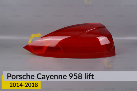 Скло заднього ліхтаря зовнішнє в крилі Porsche Cayenne 958 (2014-2018) рест ліве