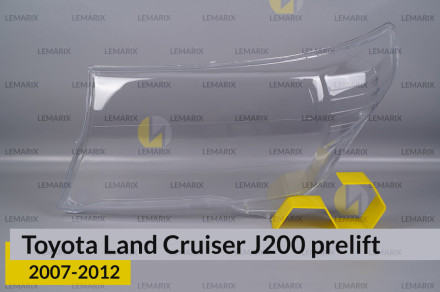 Скло фари Toyota Land Cruiser J200 (2007-2012) дорест ліве