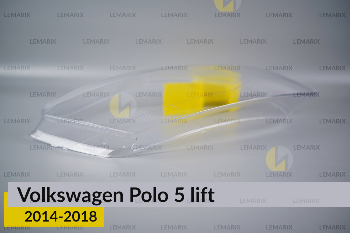Скло фари VW Volkswagen Polo 5 (2014-2018) рест праве