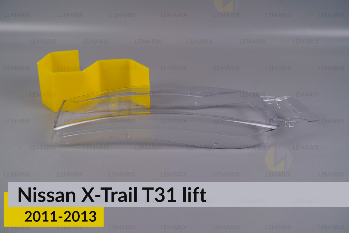 Стекло фары Nissan X-Trail T31 верхнее (2011-2013) рест левое