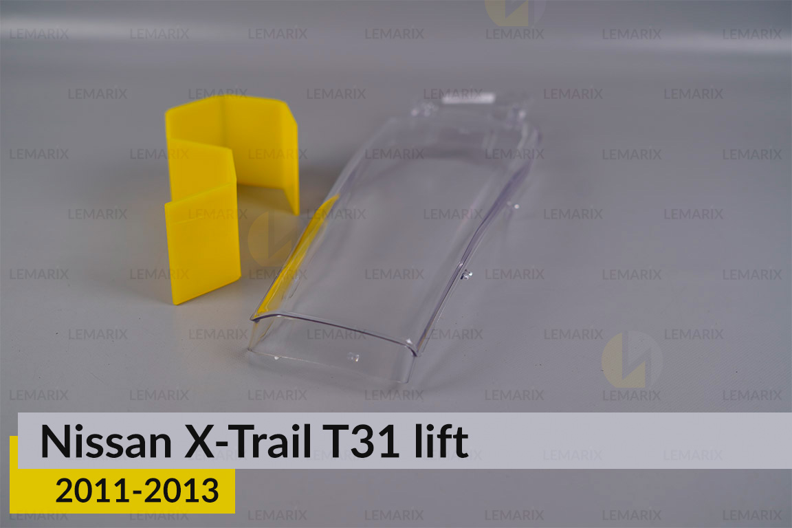 Стекло фары Nissan X-Trail T31 верхнее (2011-2013) рест левое