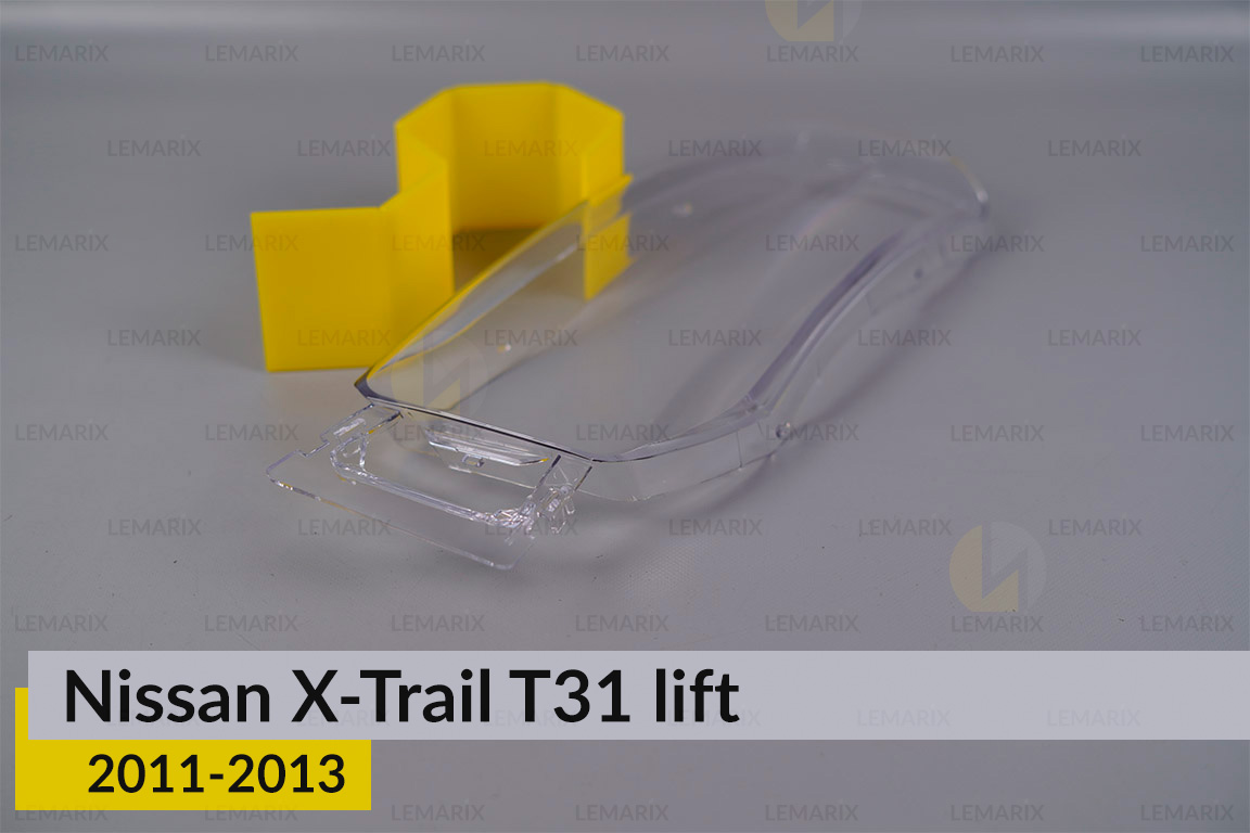 Стекло фары Nissan X-Trail T31 верхнее (2011-2013) рест левое
