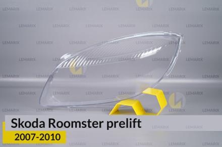 Скло фари Skoda Roomster (2007-2010) дорест ліве