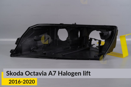 Корпус фары Skoda Octavia A7 Halogen (2016-2020) рест левый