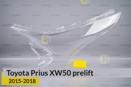 Скло фари Toyota Prius XW50 (2015-2018) дорест ліве