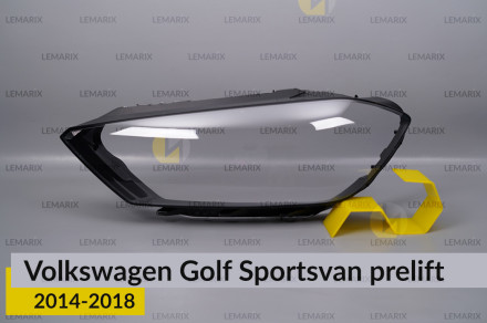 Стекло фары VW Volkswagen Golf Sportsvan (2014-2018) дорест левое