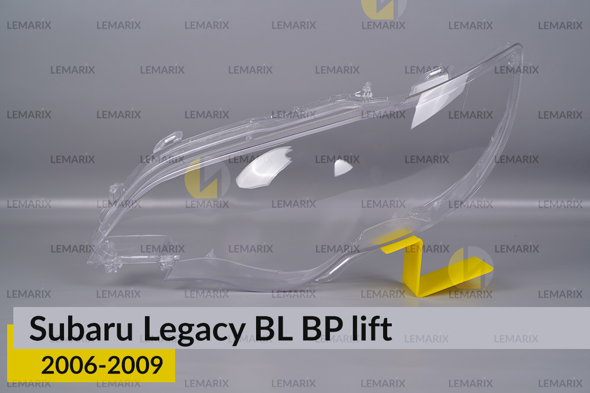 Стекло фары Subaru Legacy BL BP (2006-2009) рест под омыватель левое