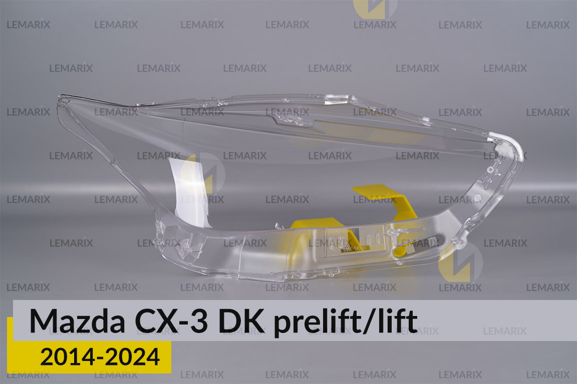 Скло фари Mazda CX-3 DK (2014-2026) дорест/рест ліве